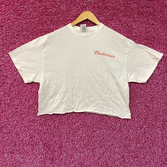 World Renowned Budweiser King Of Beers Crop Top Promo T-Shirt Large - Picture 1 of 6